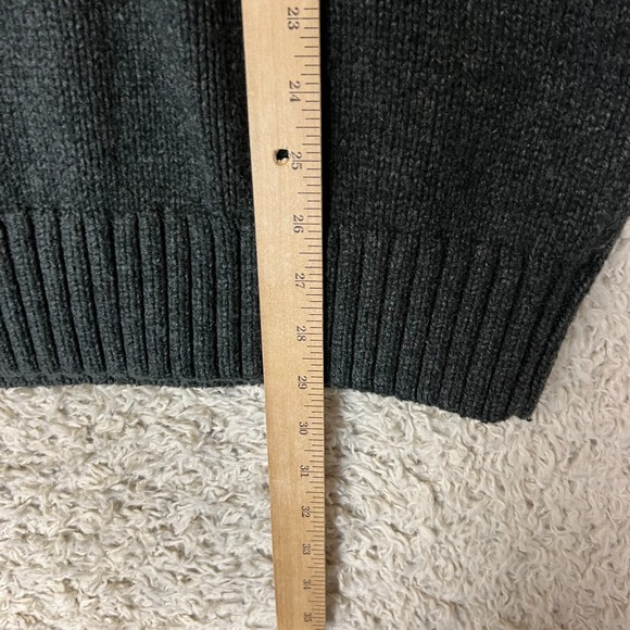 Eddie Bauer Sweater Mens Large Gray Knit Grandpa Dad Crew Neck Casual Wool Blend - Picture 2 of 7